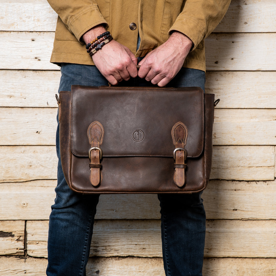 Mens Leather Satchel Bags-Benny