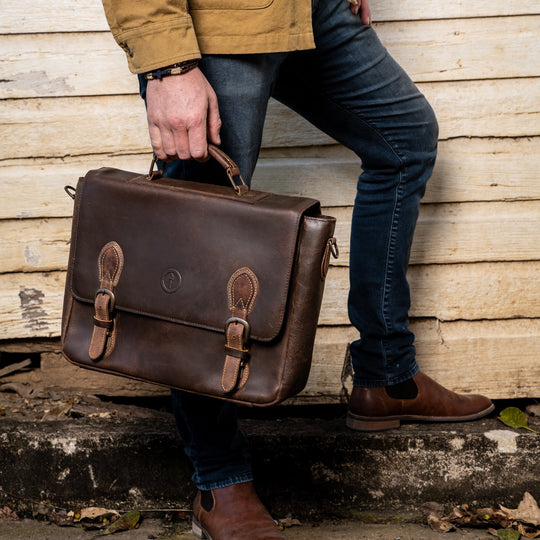 Mens Leather Satchel Bags-Benny