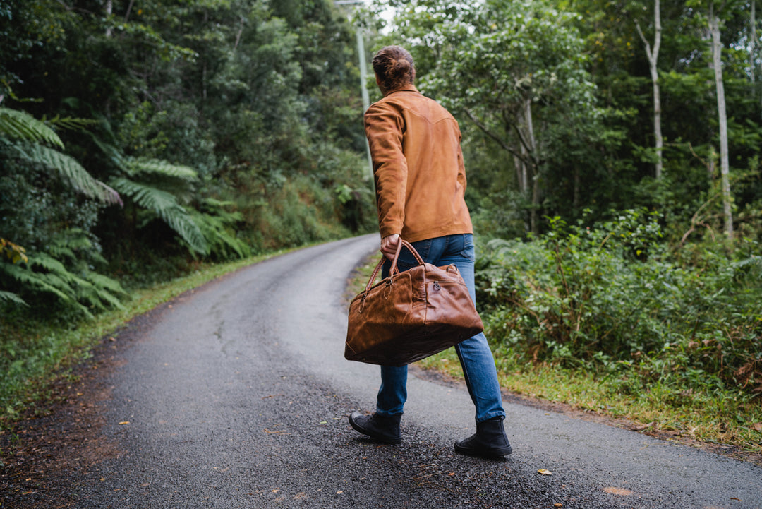 Leather Duffle Bag-Classic