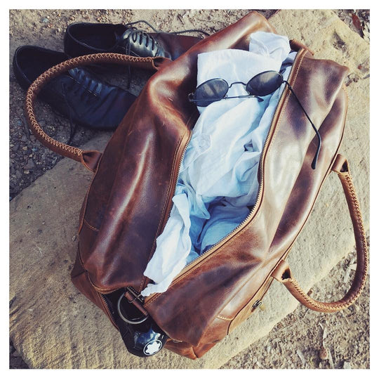 Leather Duffle Bag-Classic