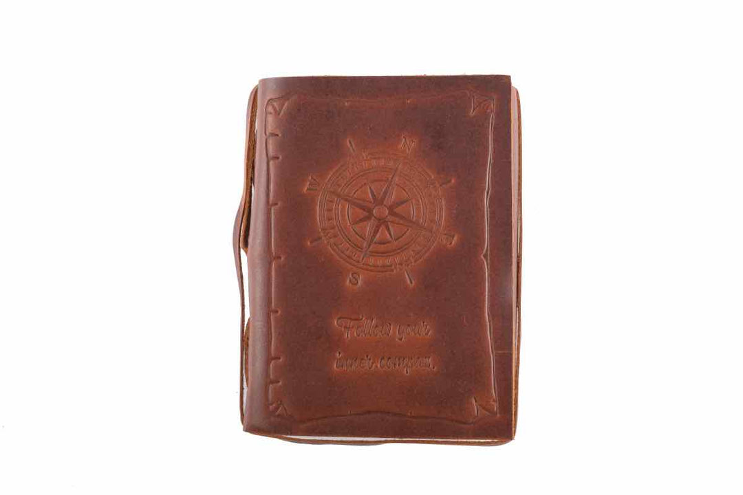 Leather Journal-Compass-5x7