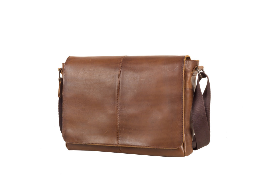 Leather Messenger Bag for Men - Lincoln 15