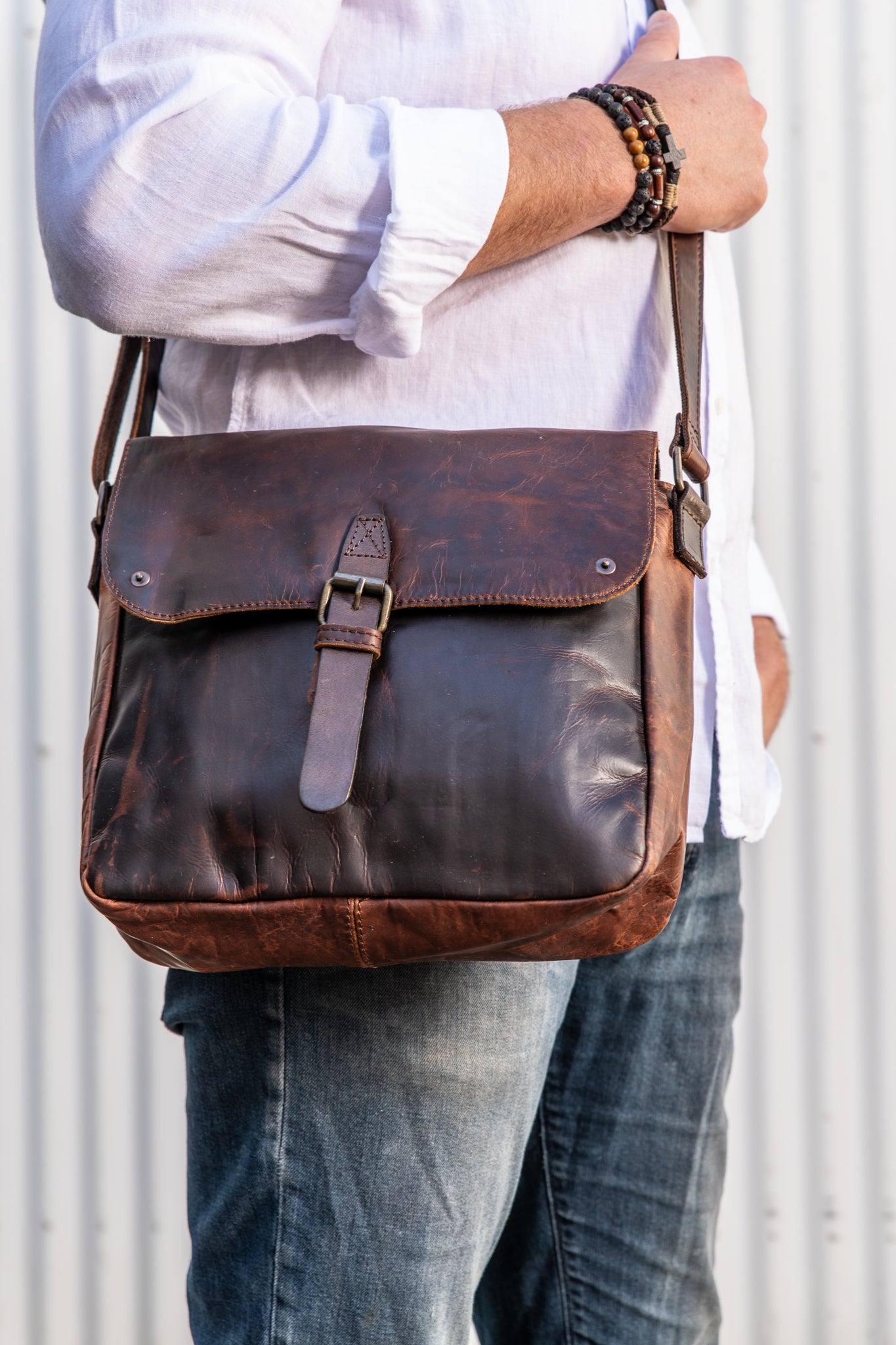 Leather satchel backpack mens hot sale