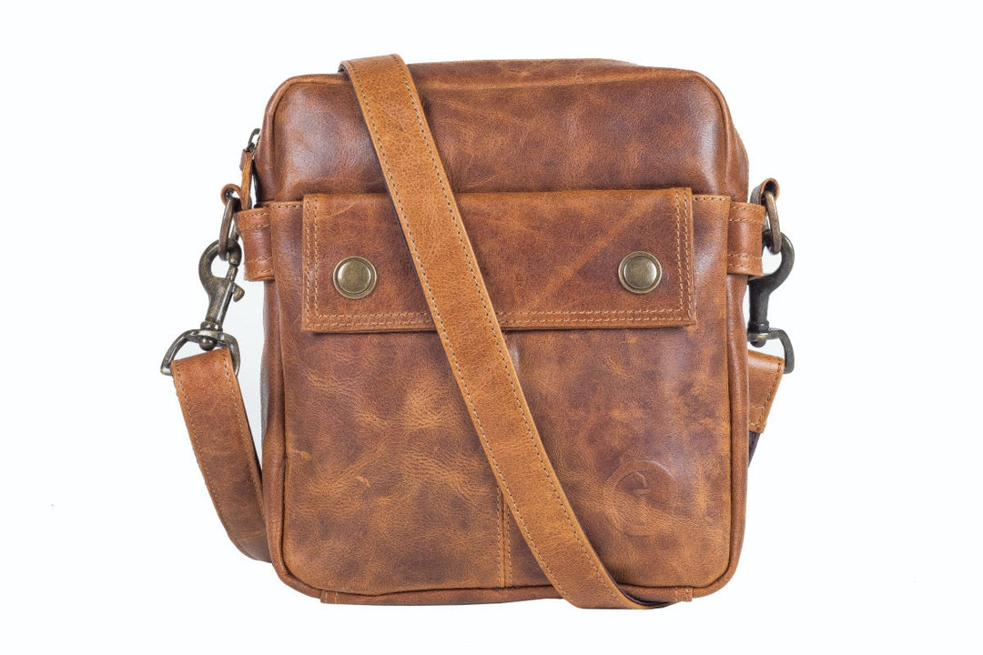 Mens Leather Bag-River- Small