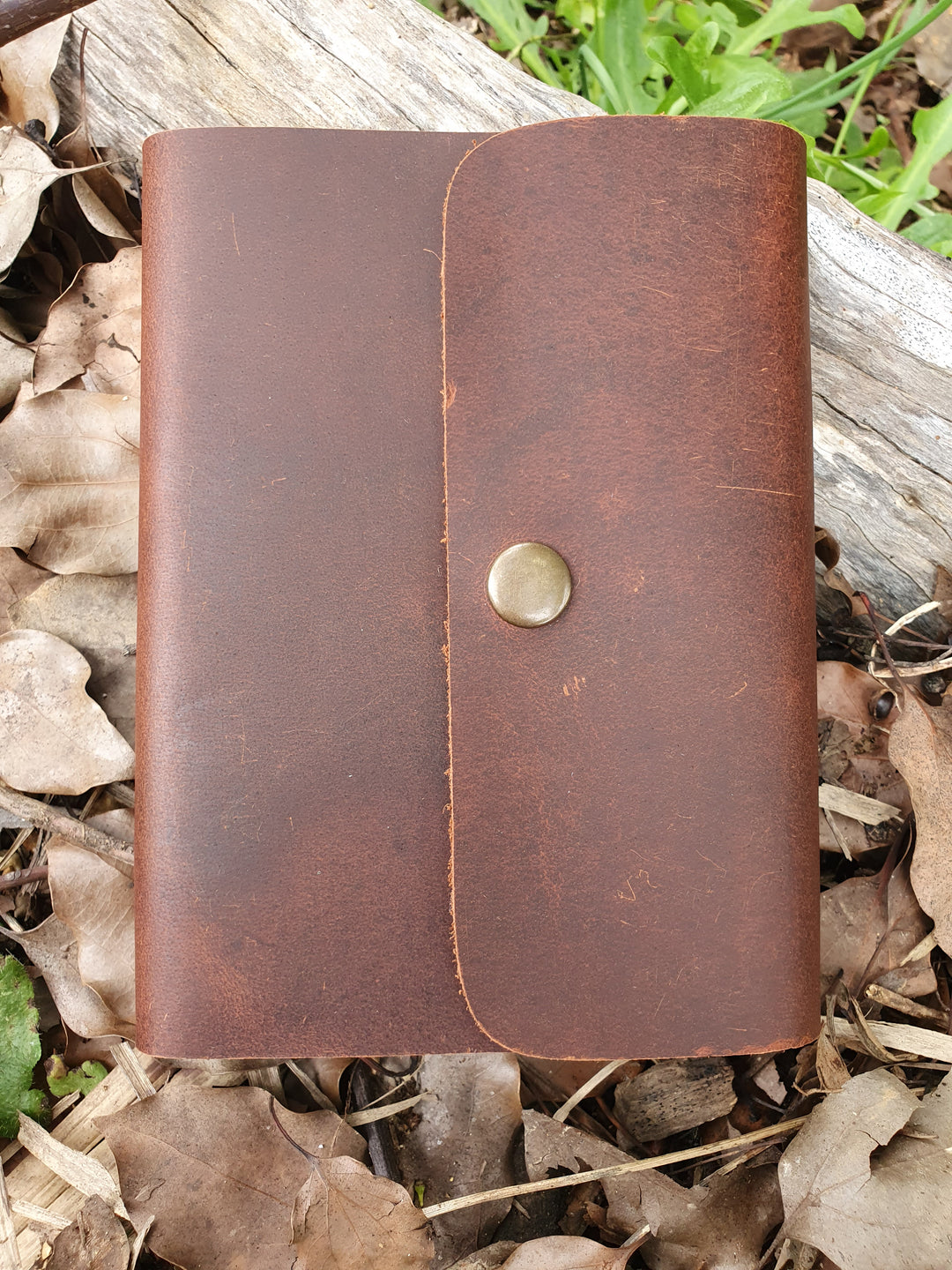 Leather Journal Refillable-A6-Clip