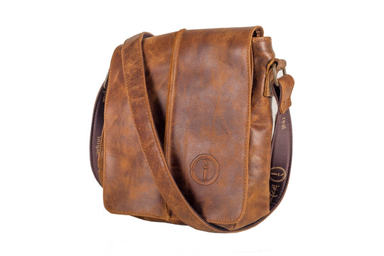 Leather Messenger Bag-Wanderer -Small