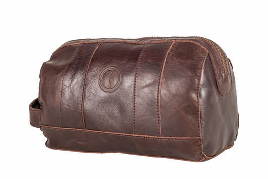 Mens Leather Toiletry Bag- Watson